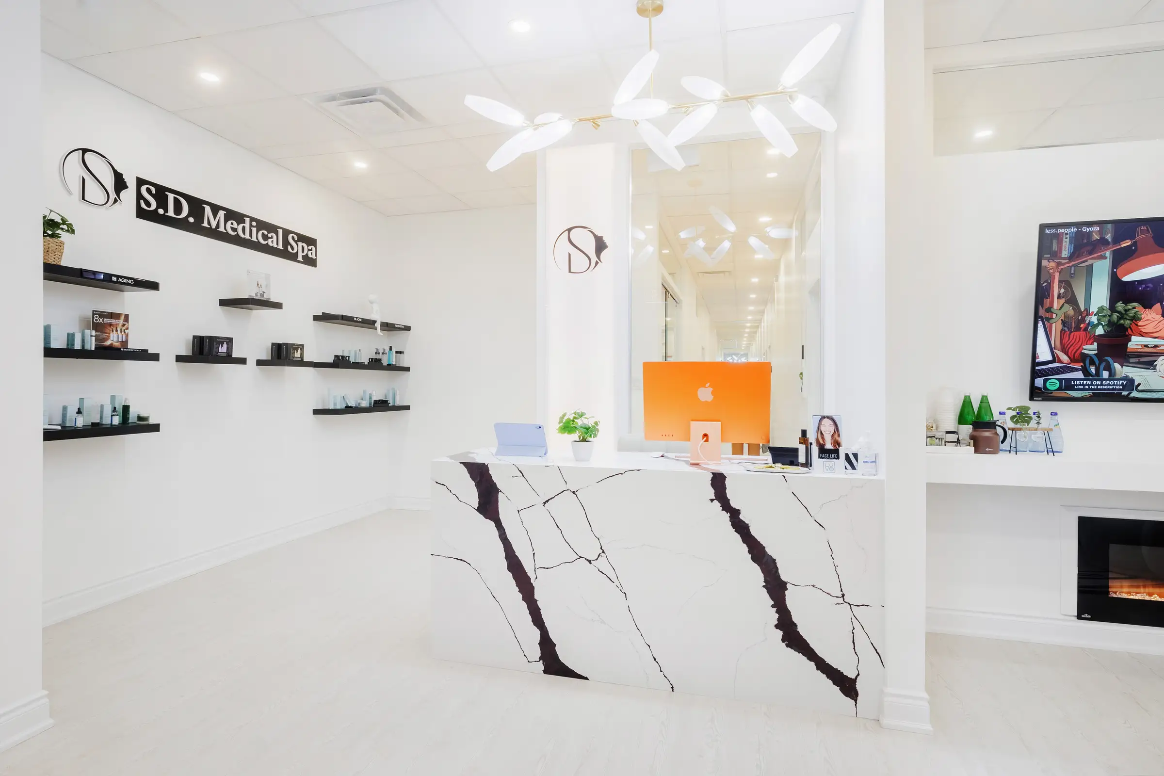 The reception at S.D. Medical Spa in Oakville.