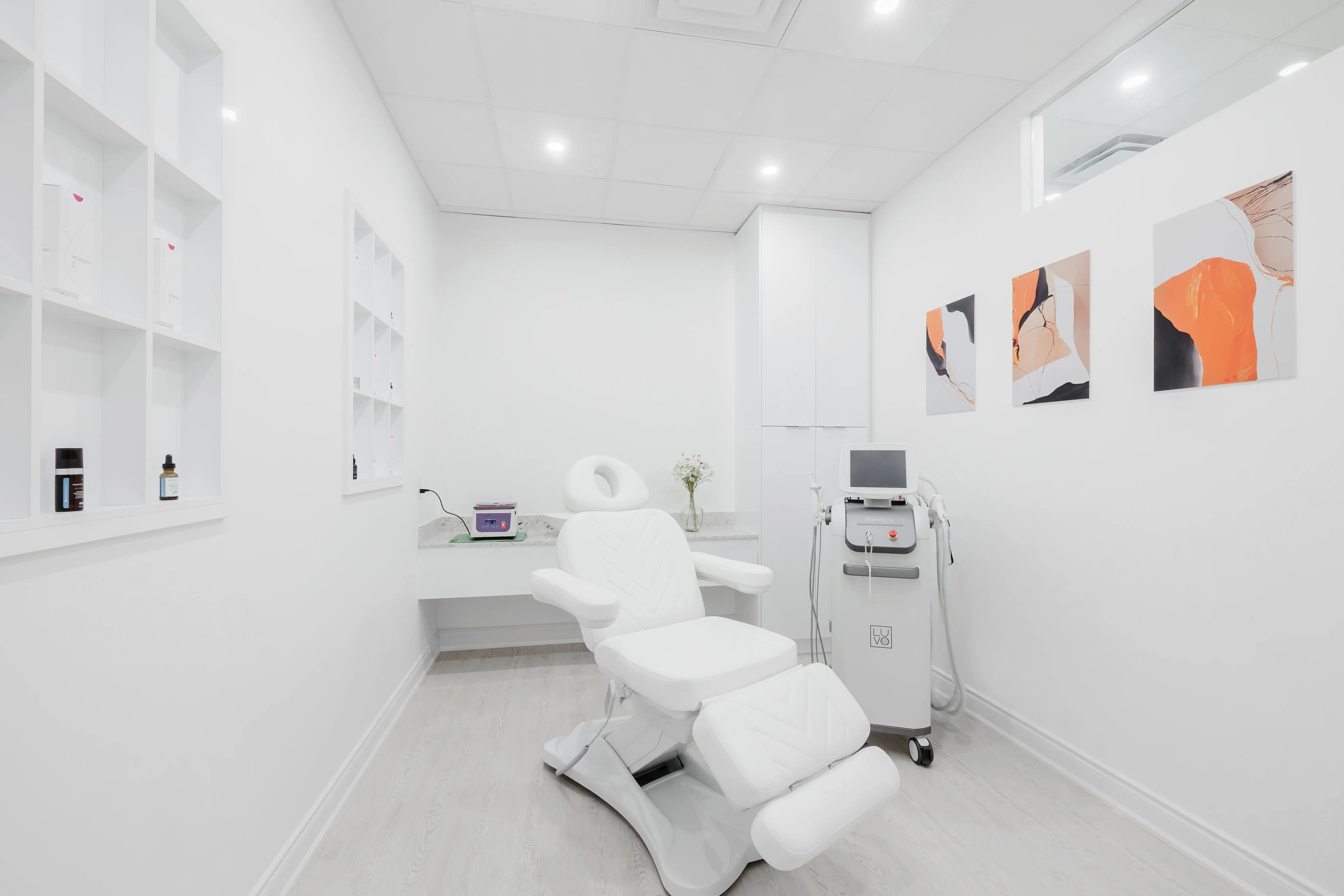 A treatment room at S.D. Medical Spa in Oakville.